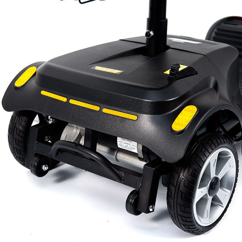 YL-07 4-hjulet rejse-foldbar elektrisk drevet mobilitetsscooter med kurv