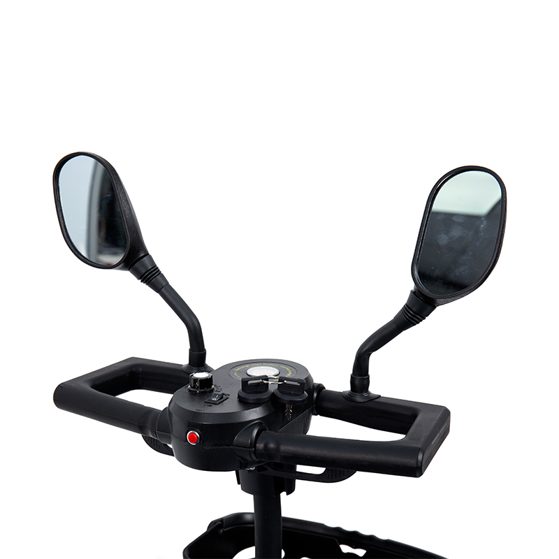 YL-07 4-hjulet rejse-foldbar elektrisk drevet mobilitetsscooter med kurv