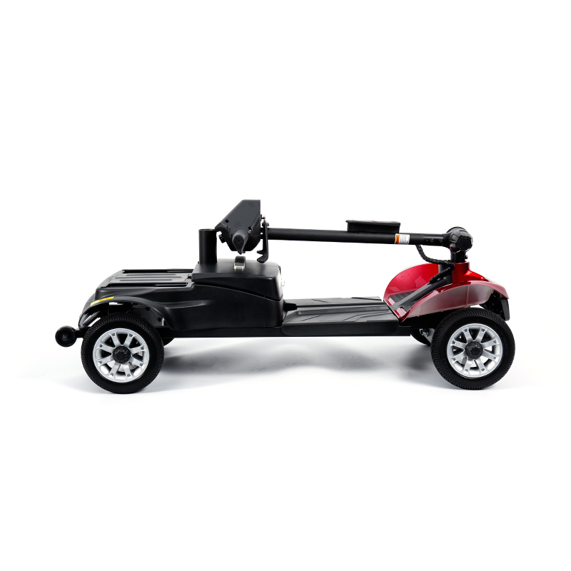 YL-02 Letvægts 4-hjulet mobilitetsscooter til seniorer, med et 360° drejeligt sæde