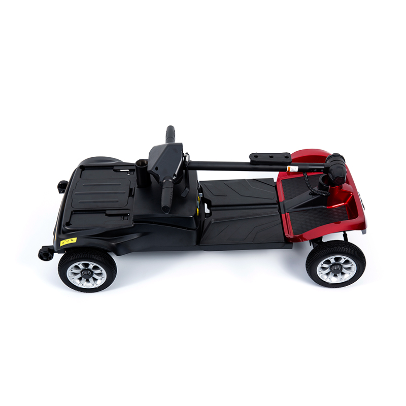 YL-02 Letvægts 4-hjulet mobilitetsscooter til seniorer, med et 360° drejeligt sæde