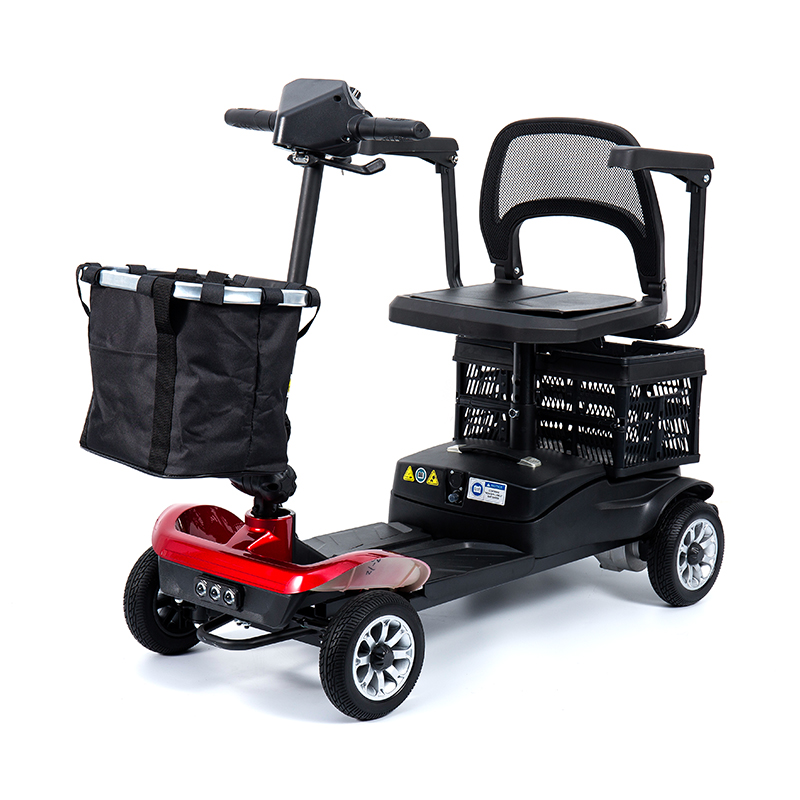 YL-02 Letvægts 4-hjulet mobilitetsscooter til seniorer, med et 360° drejeligt sæde