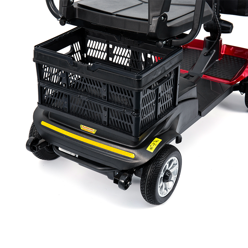 YL-02 Letvægts 4-hjulet mobilitetsscooter til seniorer, med et 360° drejeligt sæde