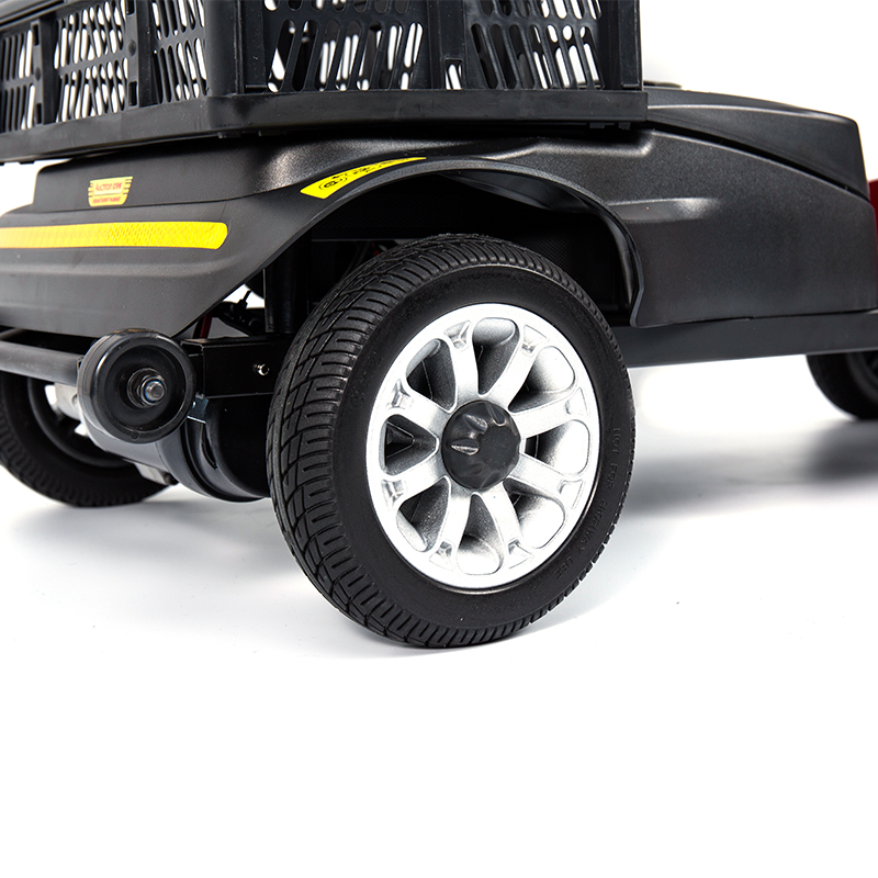 YL-02 Letvægts 4-hjulet mobilitetsscooter til seniorer, med et 360° drejeligt sæde