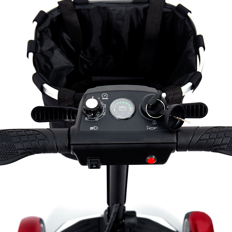 YL-211 4 Hjul Tourist Elektrisk Scooter til Seniorer med LED Forlygte, Kurv