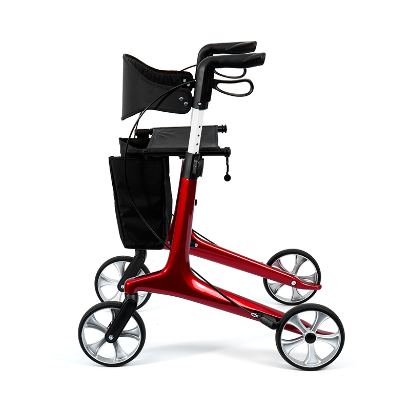 HES-R306 letvægtsrollator – foldbar, TPR-hjul, justerbar, 150 kg vægtkapacitet