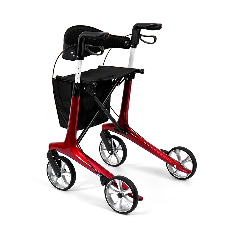 HES-R306 letvægtsrollator – foldbar, TPR-hjul, justerbar, 150 kg vægtkapacitet