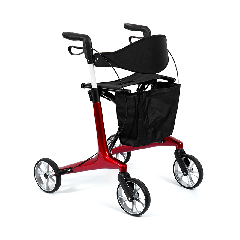 HES-R306 letvægtsrollator – foldbar, TPR-hjul, justerbar, 150 kg vægtkapacitet