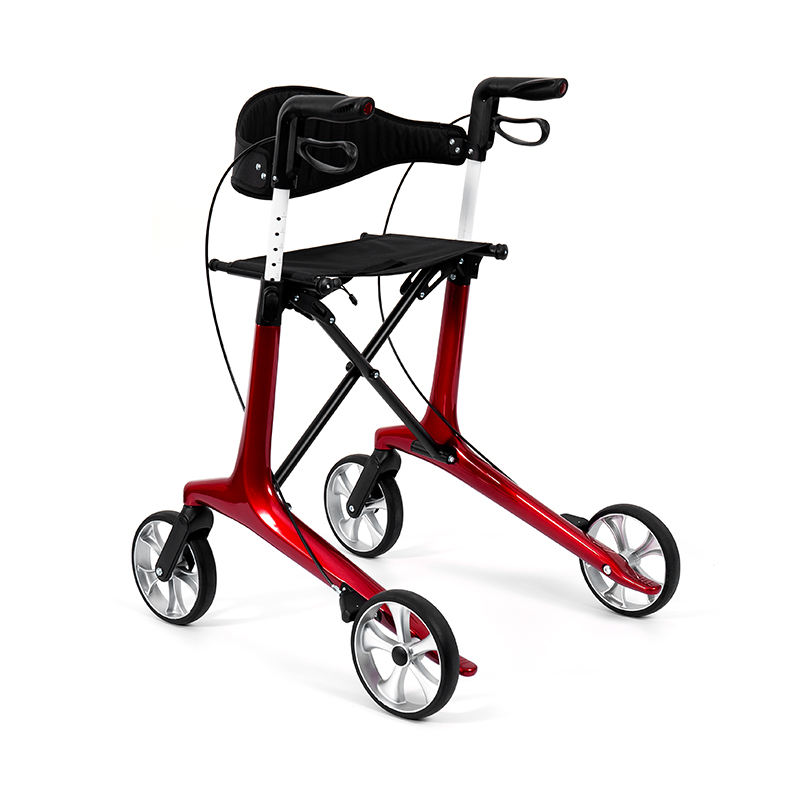 HES-R306 letvægtsrollator – foldbar, TPR-hjul, justerbar, 150 kg vægtkapacitet