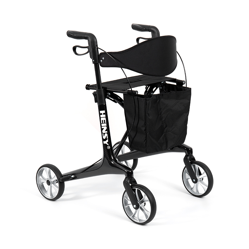 HES-R306 letvægtsrollator – foldbar, TPR-hjul, justerbar, 150 kg vægtkapacitet